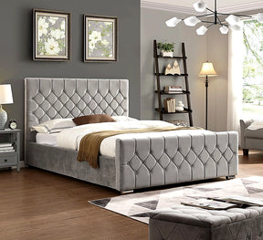 King size fabric bed frame Northern Ireland contemporary style furniture store ni