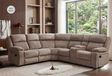 Morgan Manual Reclining Corner Suite in Taupe