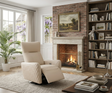 Relax in style with the Monti Electric Recliner Chair. Featuring premium cream leather, a smooth swivel base, and unique chequer detailing. Shop luxury recliners in NI furniture store