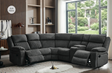 Morgan Manual Reclining Corner Suite in Iron