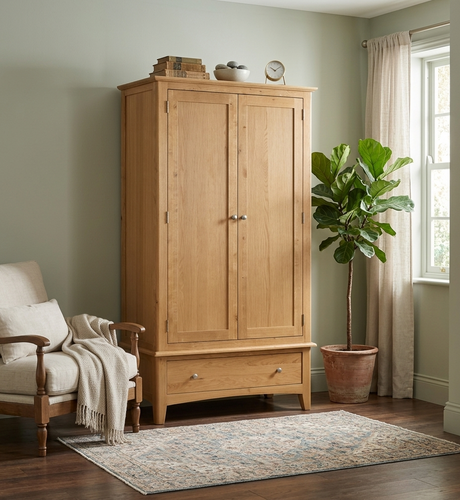 Kilkenny Oak 2-Door Wardrobe