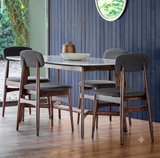 Barcelona Rectangular Dining Table | White Marble Top