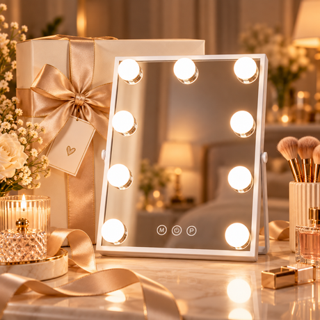 Glam Lush 9 bulb Hollywood vanity mirror, view 2