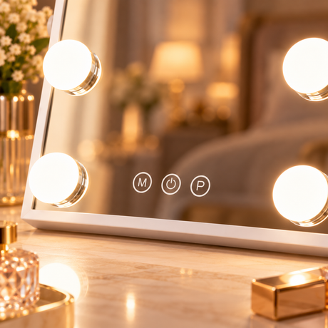 Glam Lush 9 bulb Hollywood vanity mirror, view 4