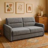 Hampton Grey Sofa Bed in a modern living room setting at the furniture store ni