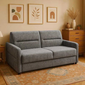 Hampton Grey Sofa Bed in a modern living room setting at the furniture store ni