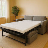 Hampton Grey Sofa Bed opened into a guest bed with a 4-inch foam mattress at the furniture store ni