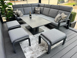 Barcelona Corner Garden Set with 2 Stools