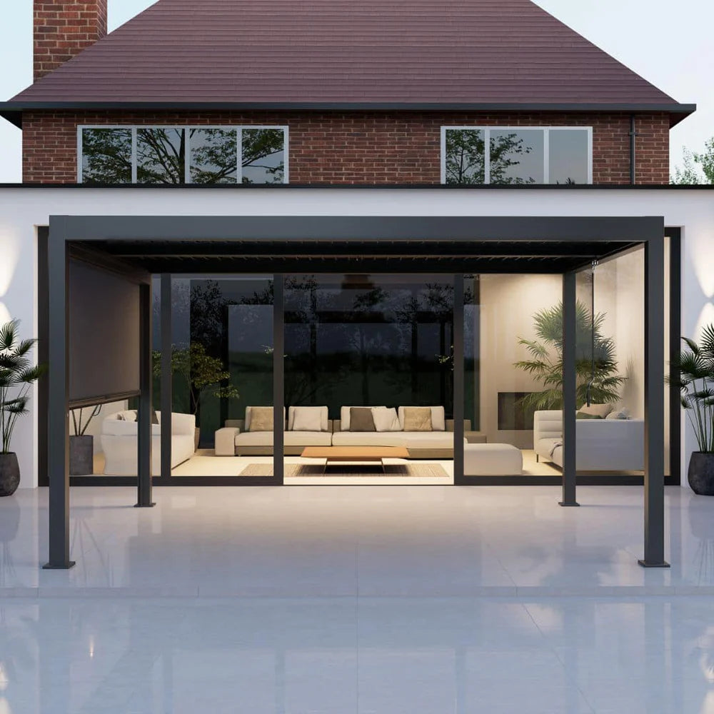 ATHENA 6X3 ALUMINIUM PERGOLA WITH MANUAL LOUVRES