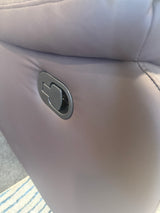 Shop display brown leather sofa 3 2 1 reclining and armchair swivel