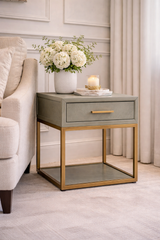 ARMANI 1 DRAWER SIDE TABLE