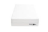 Ice double-sided foam mattress with cool-touch fabric, presented in a bright, modern bedroom furniture store ni