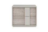 Jules Bedside Table 2 Drawer - Grey