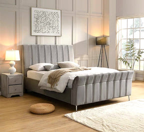 Leitrim upholstered bed frame angled footend furniture store Northern Ireland