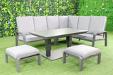 Barcelona Corner Garden Set with 2 Stools