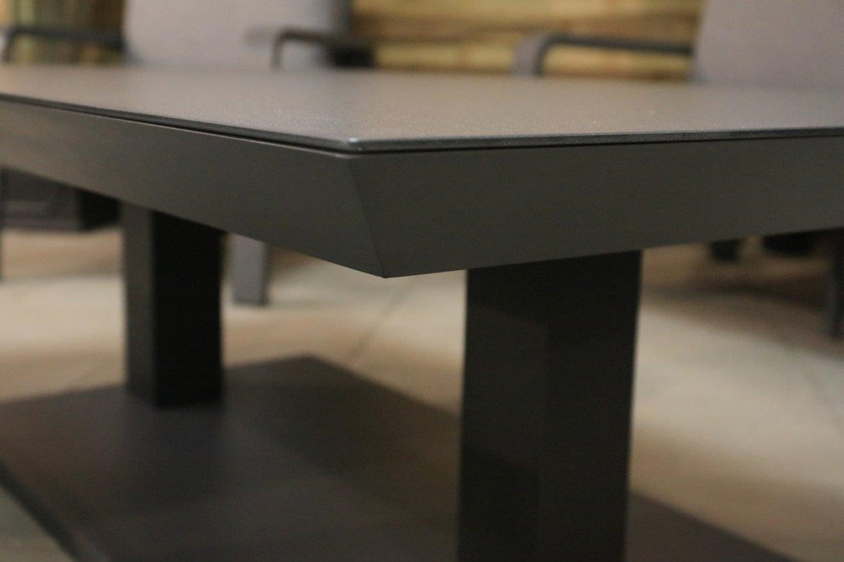 Barcelona Aluminium Lounge Dining Set inc Adjustable Table