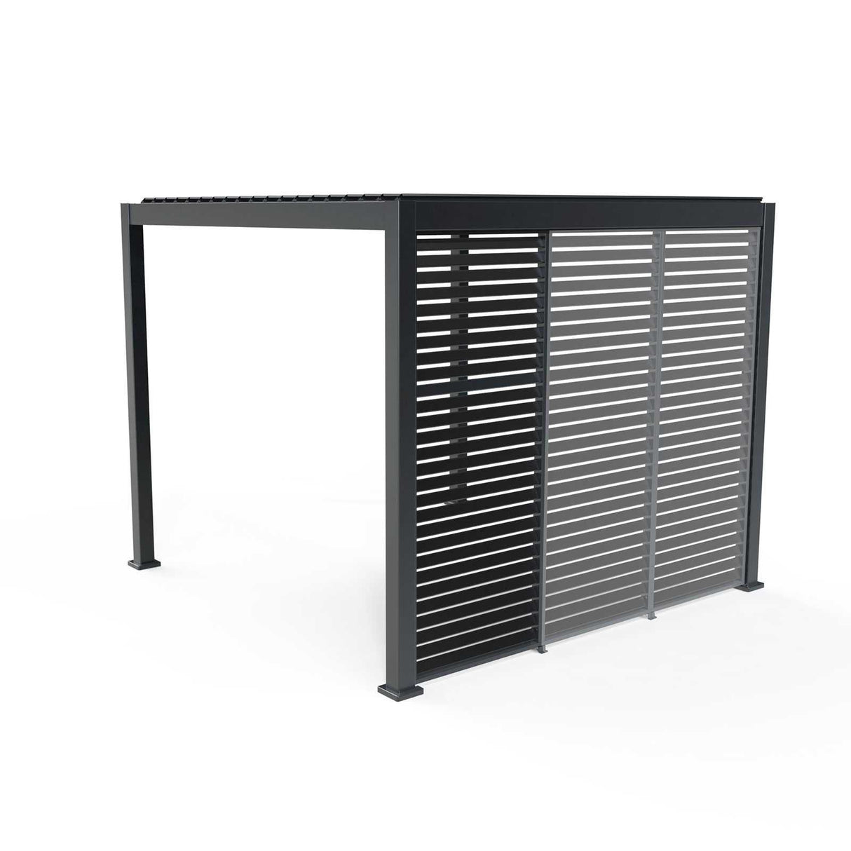 Aluminium Fixed Louvred side walls for Hilton Pergola