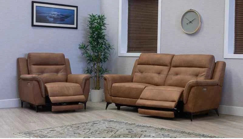 Pachino Fabric Electric Reclining Sofa 3+2