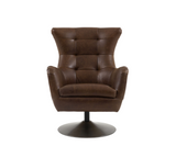 Bristol Leather Swivel Chair | Rich Brown