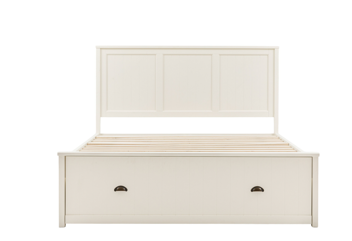 Eton 1-Drawer Storage Bed | Soft White