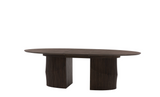 Onda Extending Dining Table in Charcoal Brown Oak