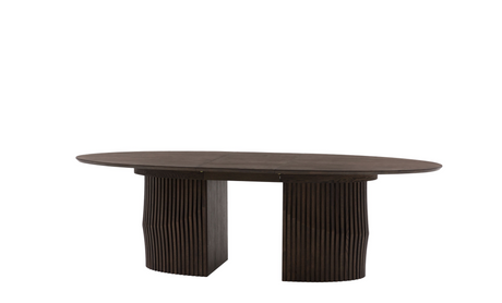 Onda Extending Dining Table in Charcoal Brown Oak