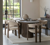 Onda Extending Dining Table in Charcoal Brown Oak