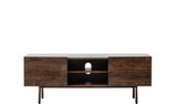 Elevate your lounge with the Barcelona media cabinet. Features an exquisite marble top, mid-century modern styling, two storage cupboards, and an open media section.