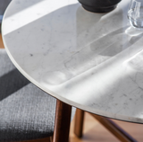 Barcelona Round Dining Table | White Marble Top