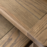 Hardwick nest of 2 tables showcasing their warm natural oak wood grain finish, clean classical lines, and robust solid frame construction at the furniture store ni