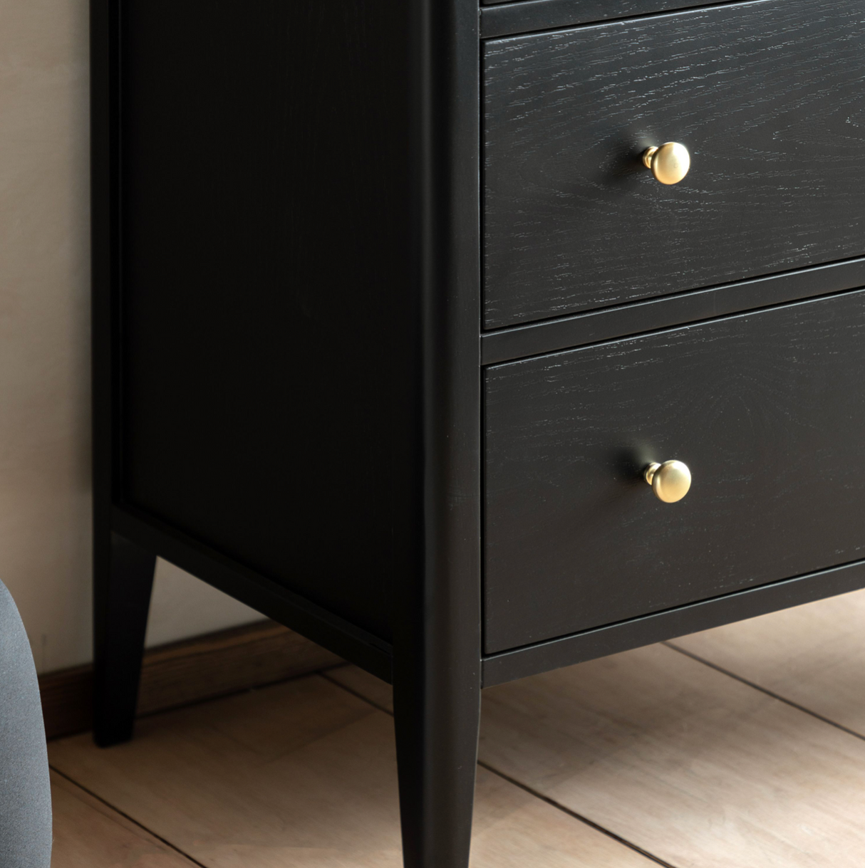 Acton 3-Drawer Chest Black