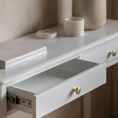 Acton 2-Drawer Console Table White