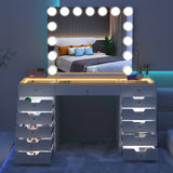 VANITII Eva Vanity Desk - 13 Storage Drawers with Full Light (doesn’t include mirror)