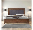 Luxury wooden bed Ireland upholstered panel headboard