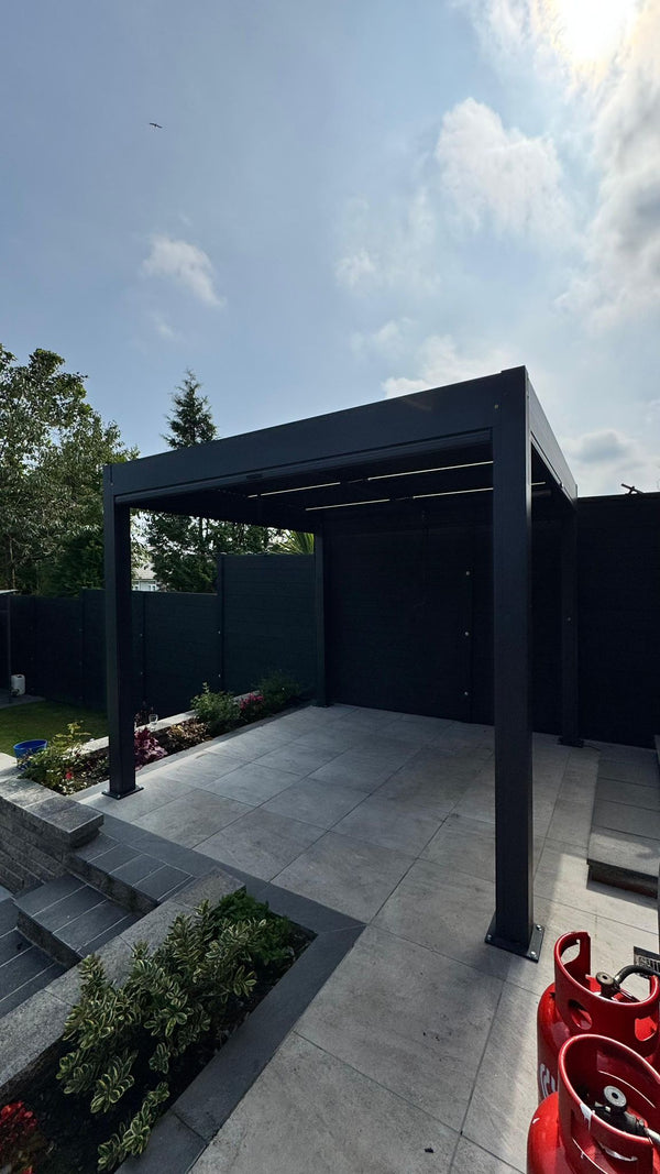 Neptune Aluminium Pergola in Graphite Grey