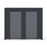 Hilton Aluminium Pergola 31cm Solid Side Wall Panel - Grey