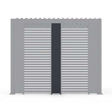Hilton Aluminium Pergola 31cm Solid Side Wall Panel - Grey