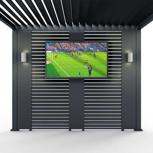 Hilton Aluminium Pergola 31cm Solid Side Wall Panel - Grey