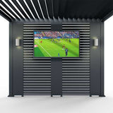 Hilton Aluminium Pergola 31cm Solid Side Wall Panel - Grey