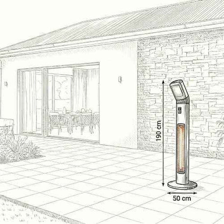 Nova Apollo Floor Standing Patio Heater with Light