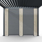 Hilton Aluminium Pergola 31cm Solid Side Wall Panel - Grey