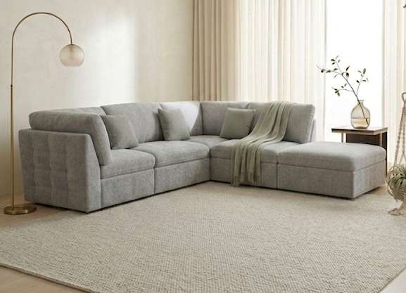 Alexandra Modular Corner Sofa & Footstool