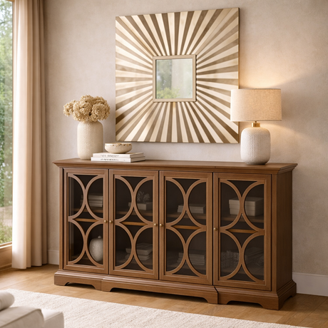 Salvador sideboard Northern Ireland brown finish with gold legs furniture store ni