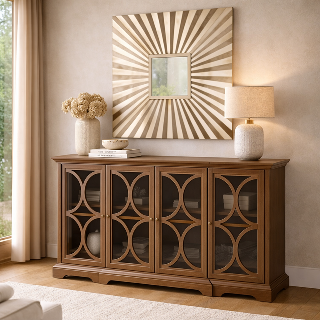 Salvador sideboard Northern Ireland brown finish with gold legs furniture store ni