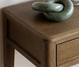 Camden 2 drawer console table in walnut – view 3