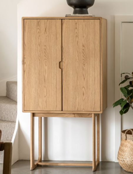 Craft cocktail cabinet in Natural – view 2