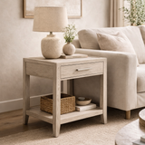 Windermere end table grey wood Northern Ireland side table furniture store ni