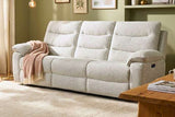 Girona Fabric Recliner Sofa Silver 1P