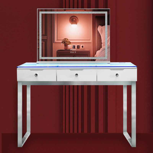 Glam 3 Drawer Vanity Dresser