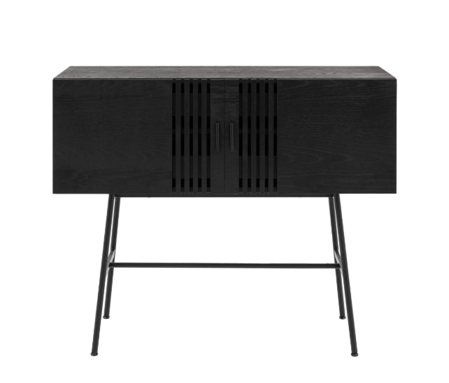 Holsen 2 door sideboard in black – view 2